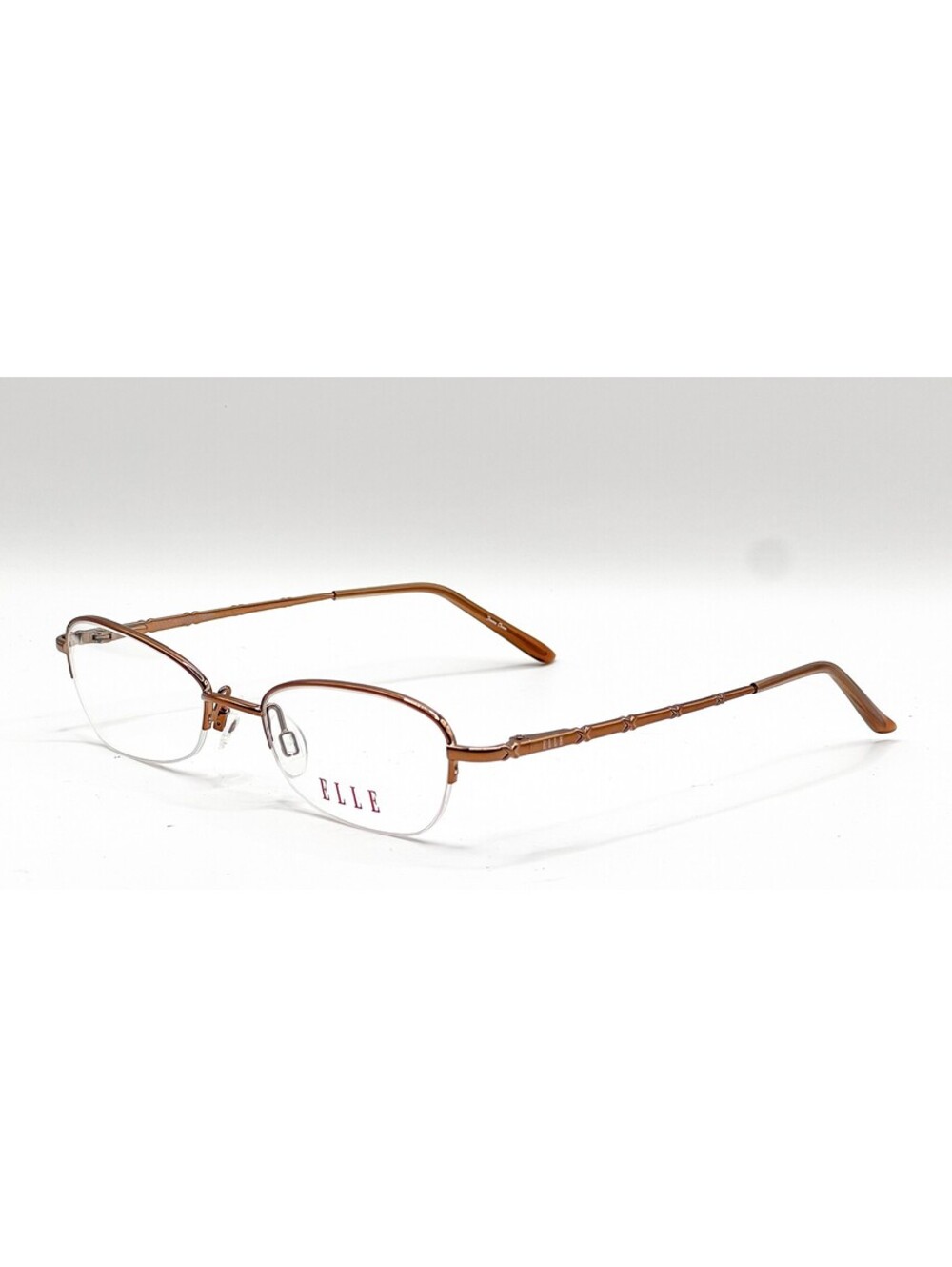 Elle EL18597 BR Brown Half Rim Authentic Eyeglass Frames 48-18
